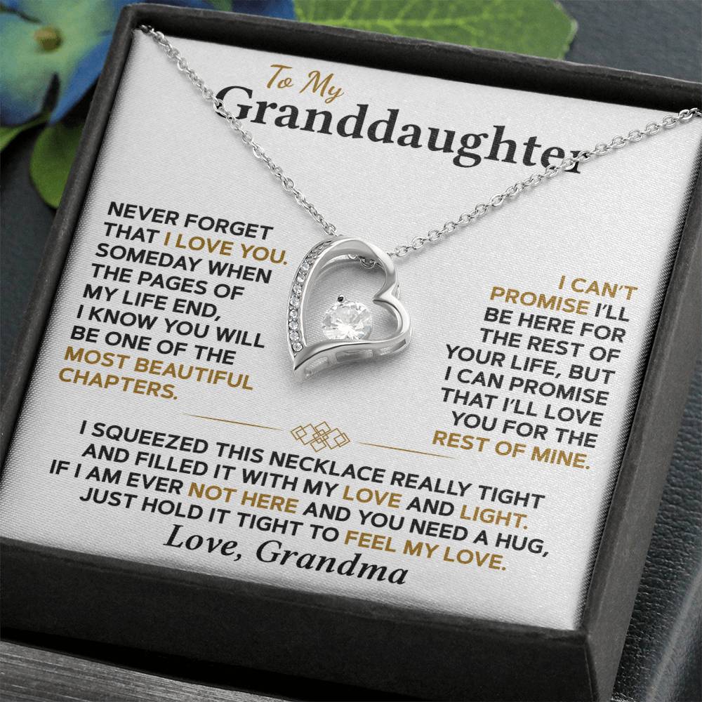 To My Granddaughter — A Hug From Grandma Forever Love Necklace