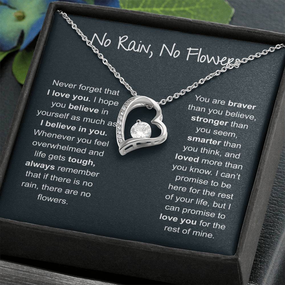 No Rain, No Flowers — Forever Love Necklace