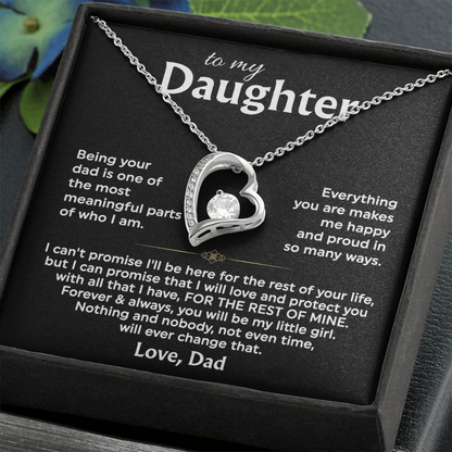 To My Daughter — Forever My Little Girl Necklace from Dad