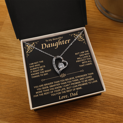 To My Daughter — For the Rest of Mine Forever Love Necklace