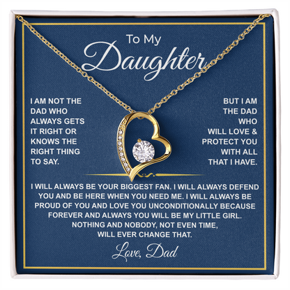 To My Daughter — Forever Your Biggest Fan Necklace from Dad