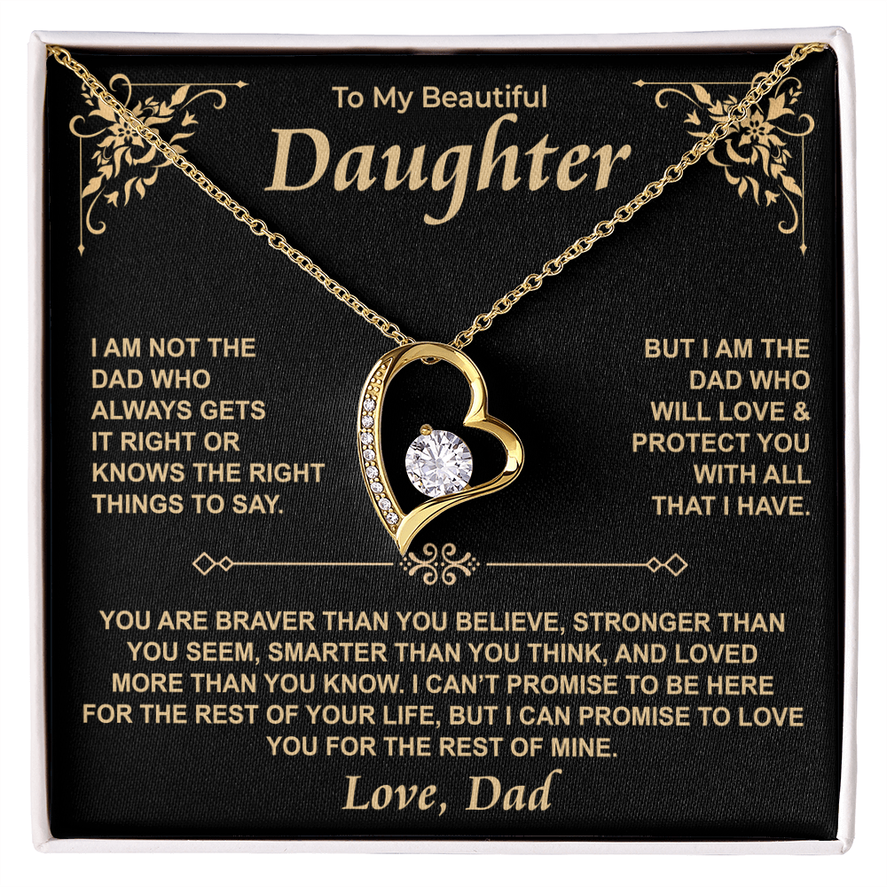 To My Daughter — For the Rest of Mine Forever Love Necklace