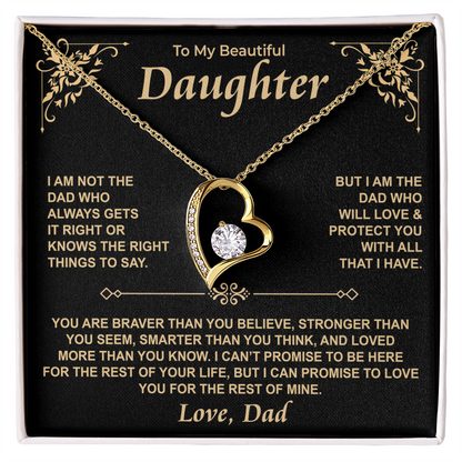 To My Daughter — For the Rest of Mine Forever Love Necklace