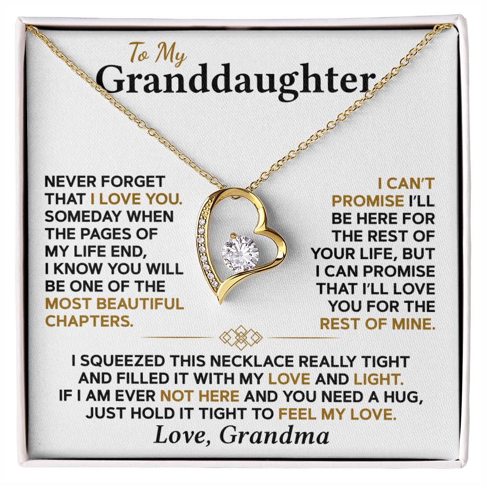 To My Granddaughter — A Hug From Grandma Forever Love Necklace