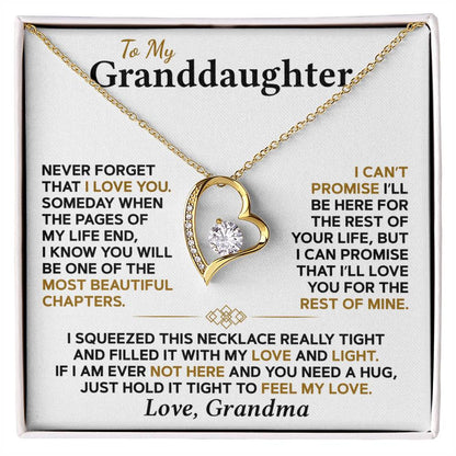 To My Granddaughter — A Hug From Grandma Forever Love Necklace