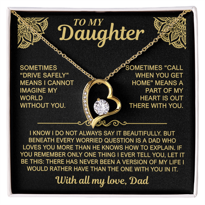To My Daughter — My Heart Goes With You | Forever Love Necklace