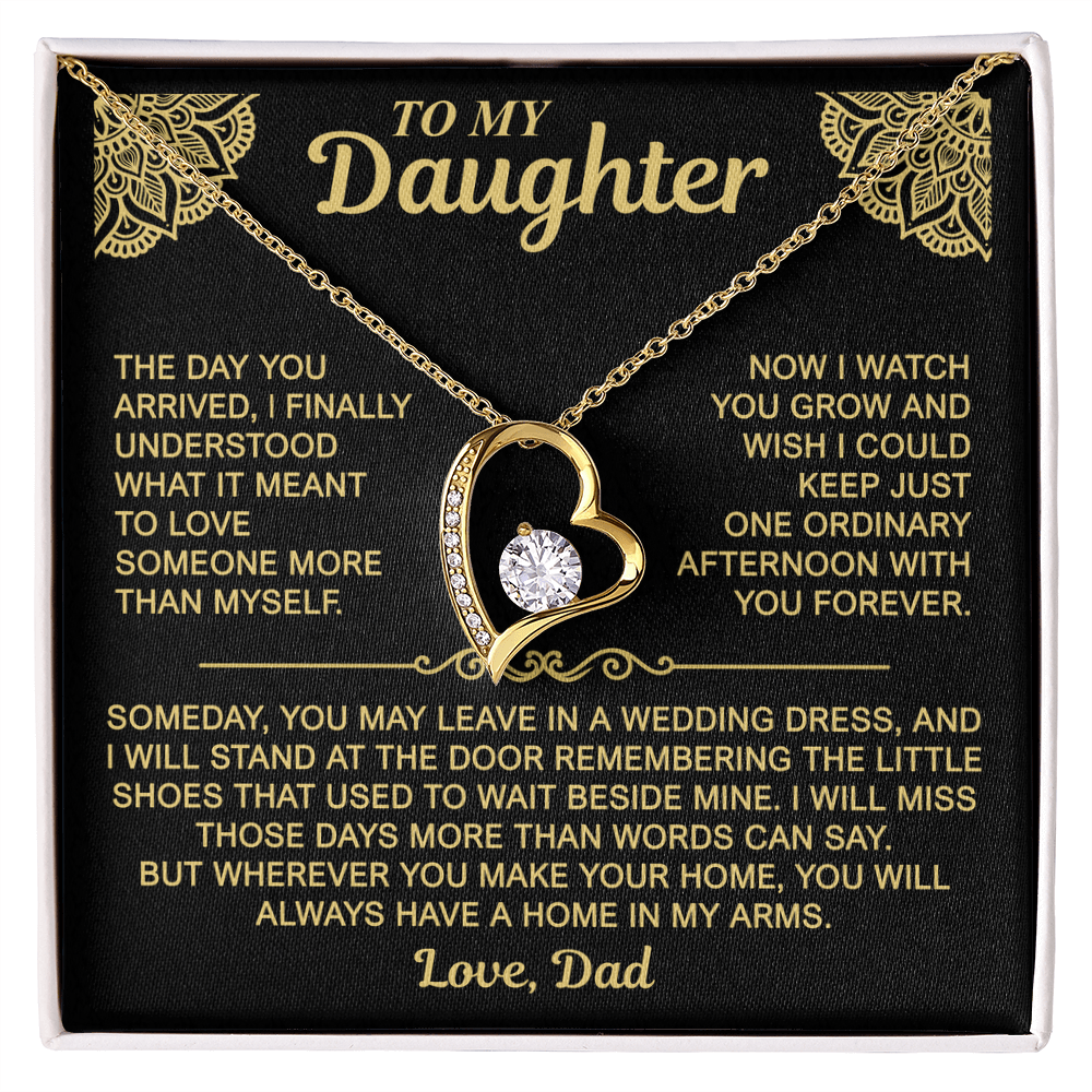 To My Daughter — Always a Home in My Arms | Forever Love Necklace