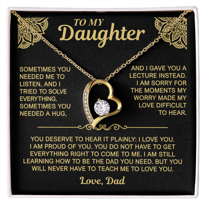 To My Daughter — I Love You. I'm Proud of You. | Forever Love Necklace