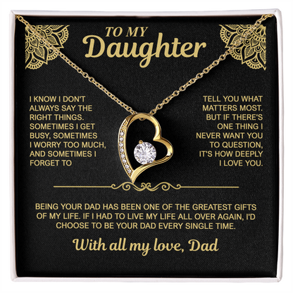 To My Daughter — I'd Choose You Every Time | Forever Love Necklace