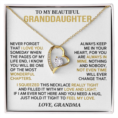 To My Granddaughter — A Hug from Grandma Forever Love Necklace