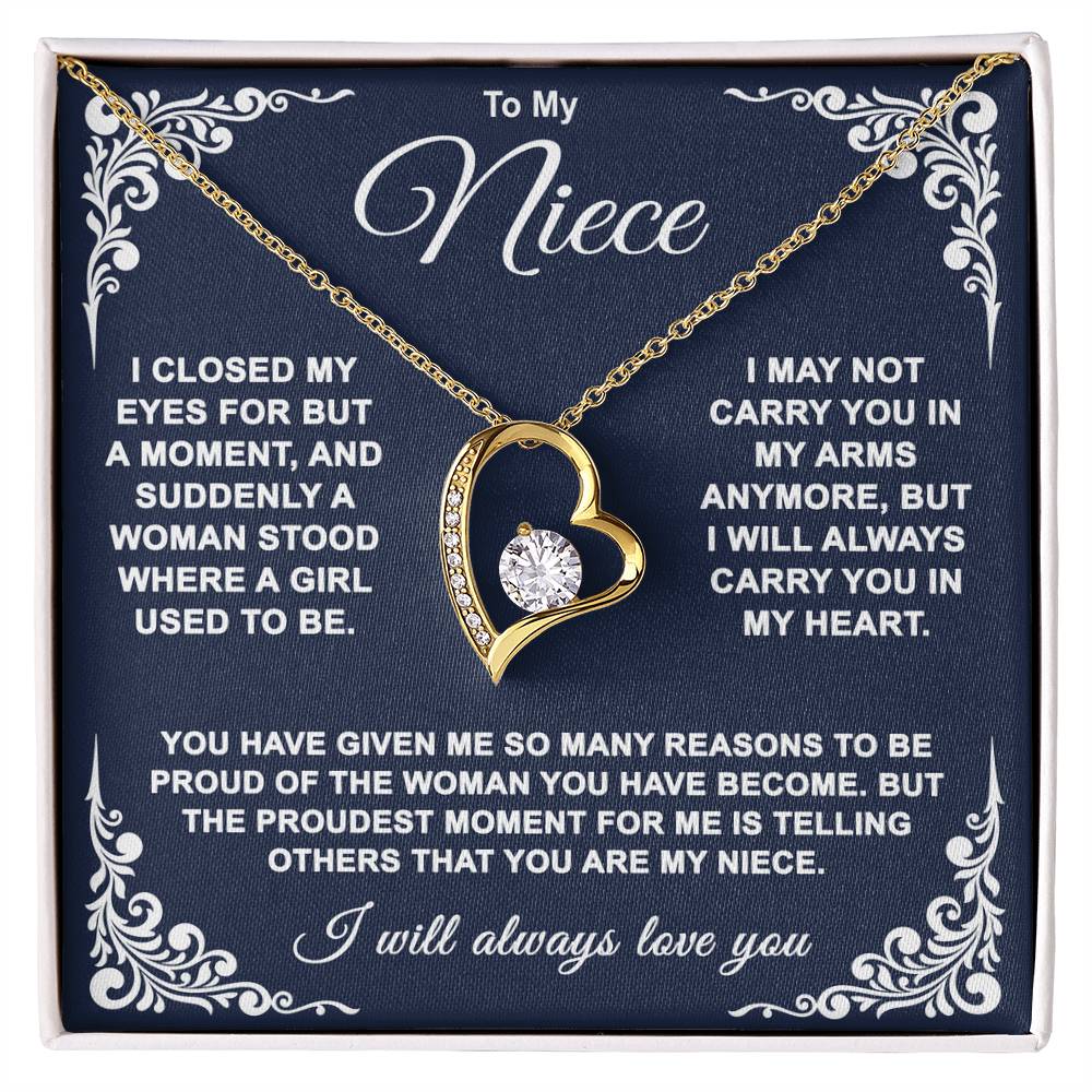 To My Niece — So Proud of You Forever Love Necklace