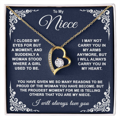 To My Niece — So Proud of You Forever Love Necklace