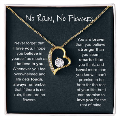 No Rain, No Flowers — Forever Love Necklace
