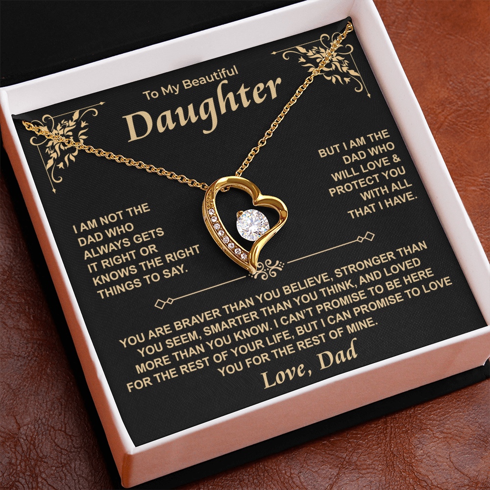 To My Daughter — For the Rest of Mine Forever Love Necklace