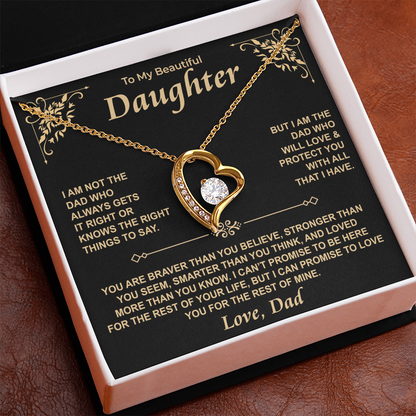 To My Daughter — For the Rest of Mine Forever Love Necklace