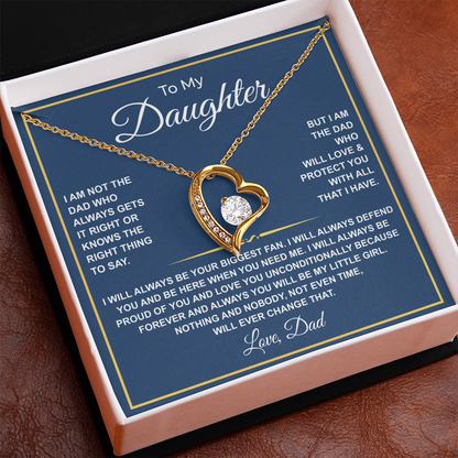 To My Daughter — Forever Your Biggest Fan Necklace from Dad