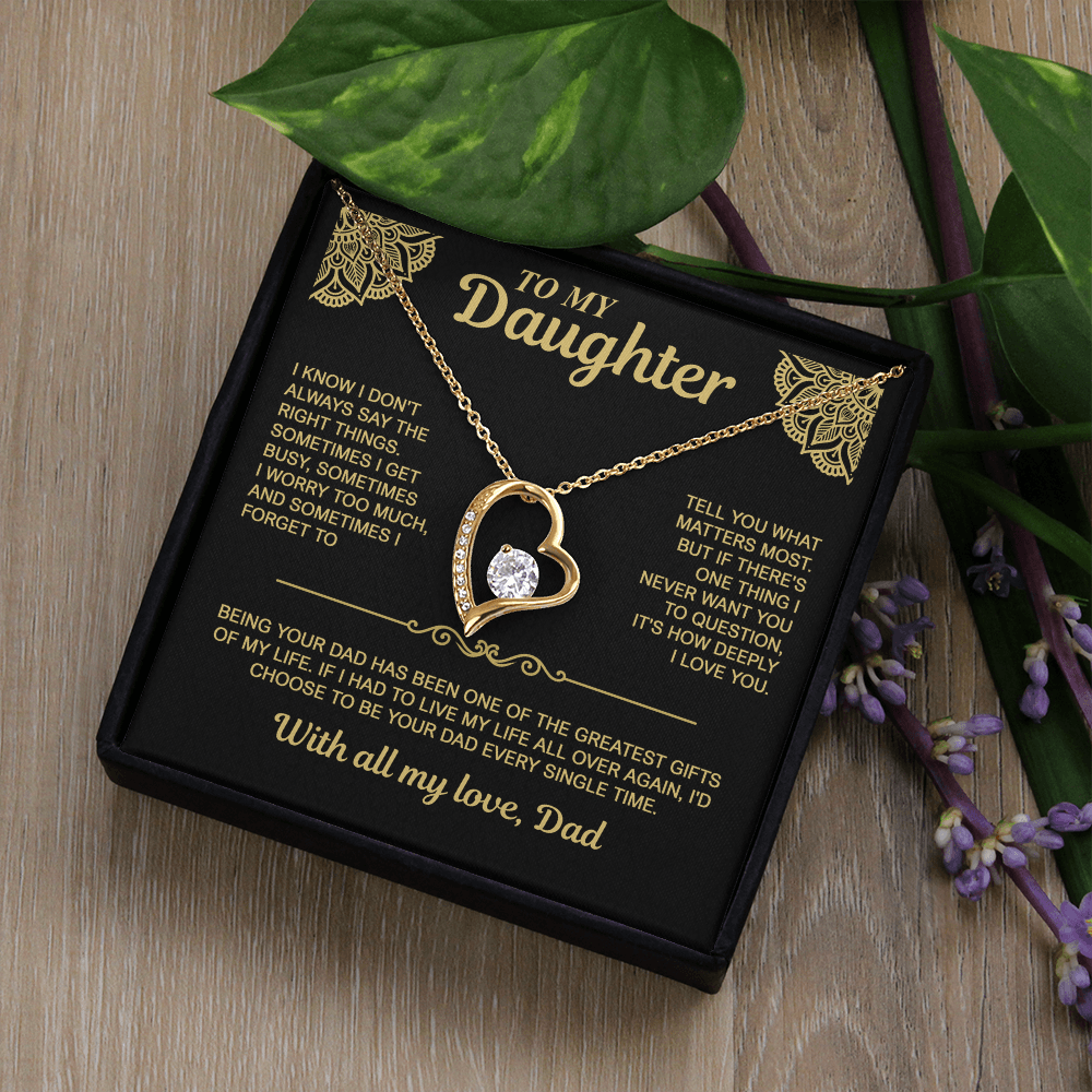 To My Daughter — I'd Choose You Every Time | Forever Love Necklace
