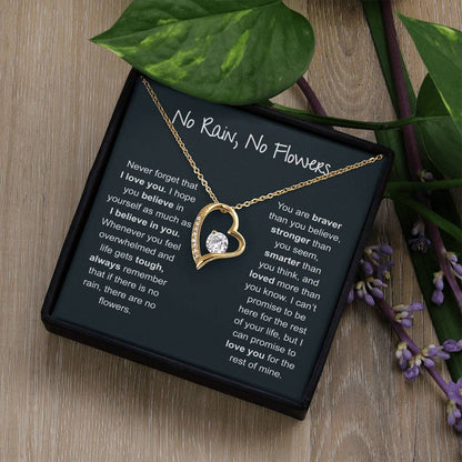 No Rain, No Flowers — Forever Love Necklace