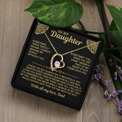 To My Daughter — My Heart Goes With You | Forever Love Necklace