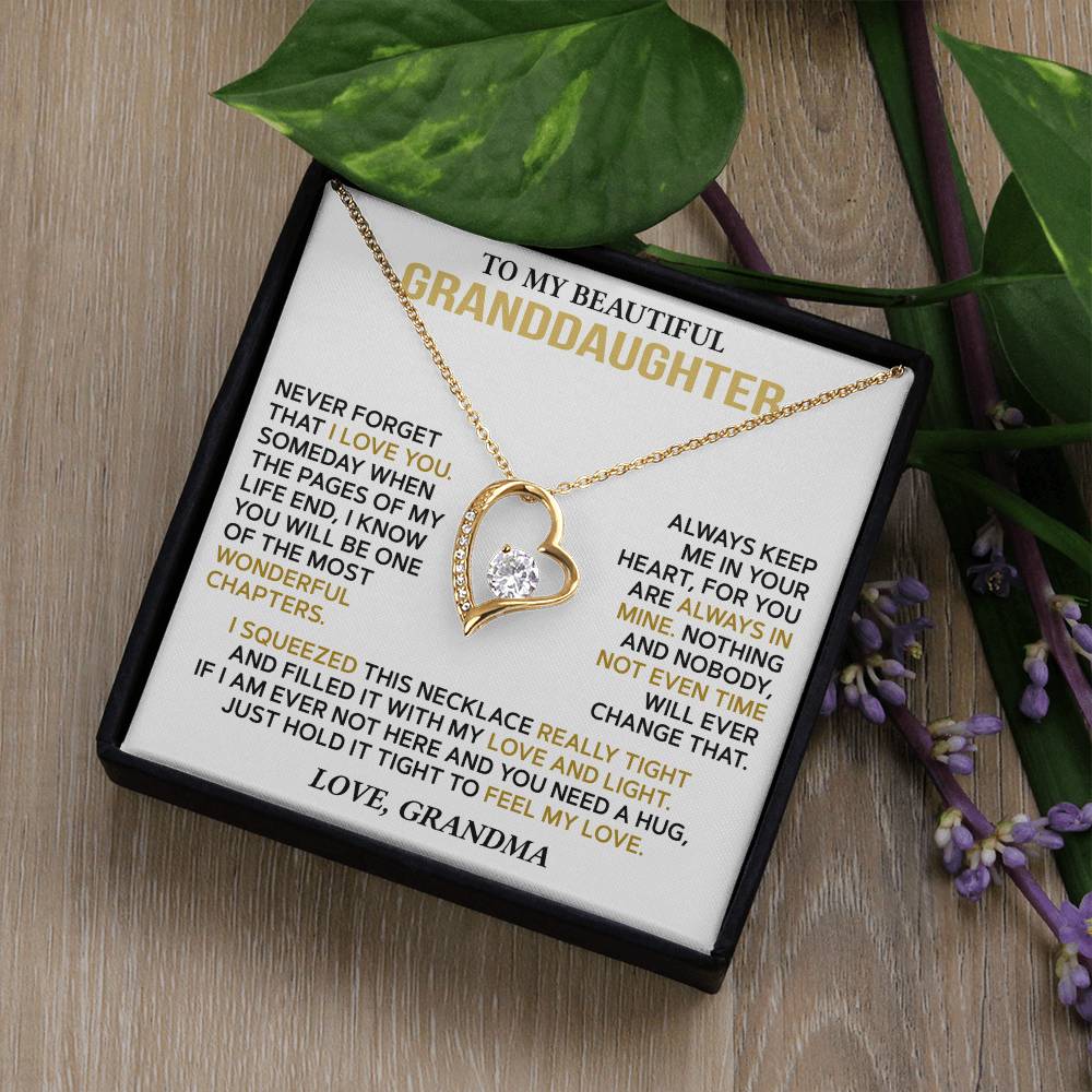 To My Granddaughter — A Hug from Grandma Forever Love Necklace