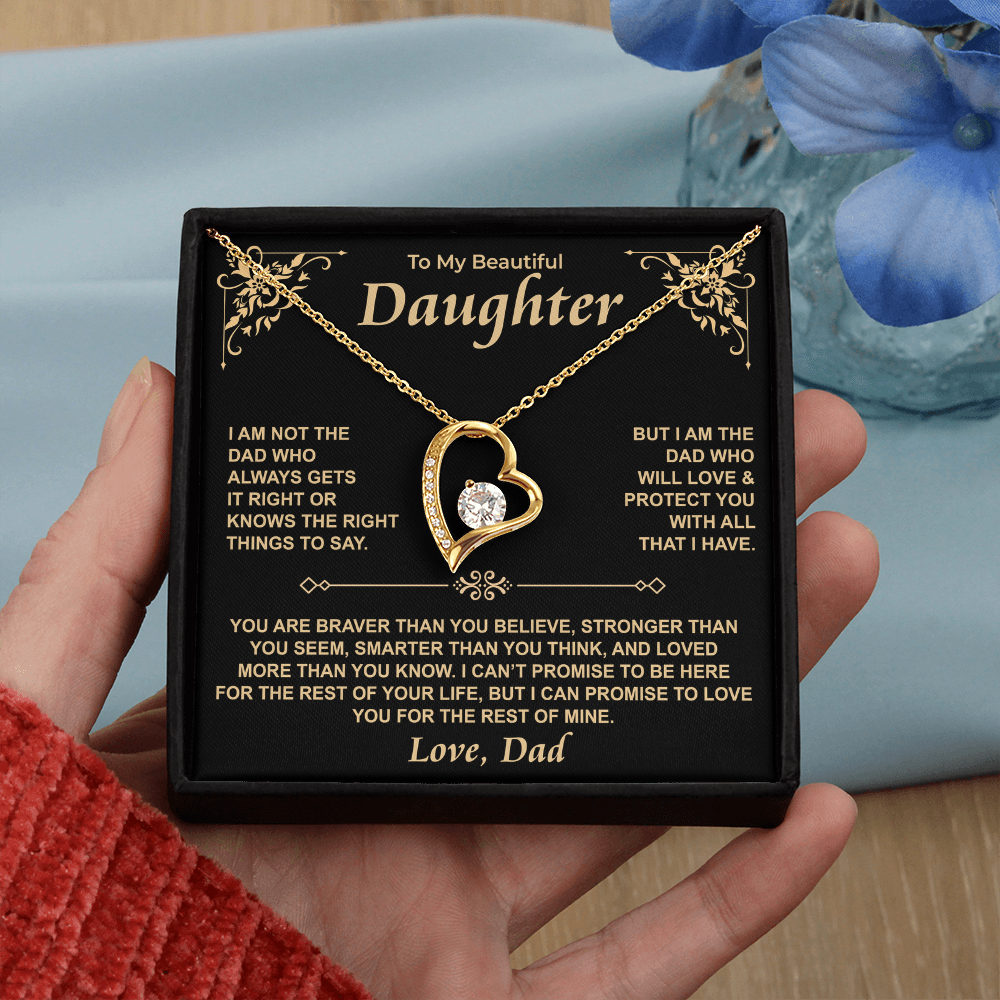 To My Daughter — For the Rest of Mine Forever Love Necklace