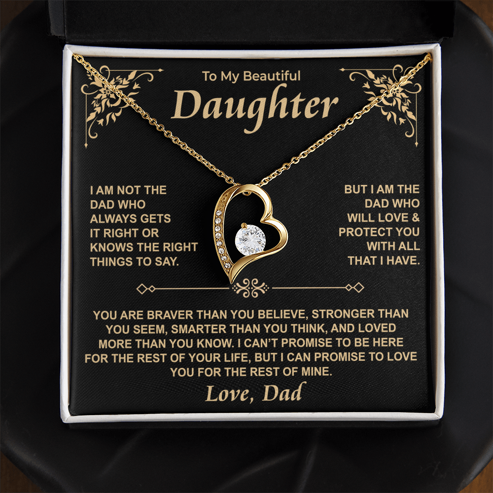 To My Daughter — For the Rest of Mine Forever Love Necklace