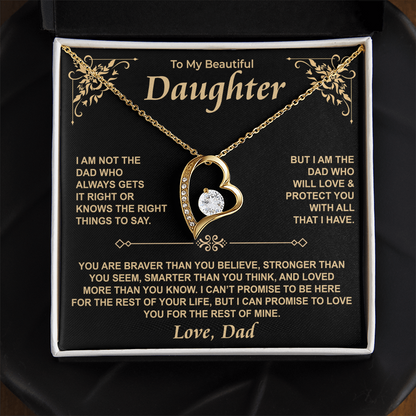 To My Daughter — For the Rest of Mine Forever Love Necklace