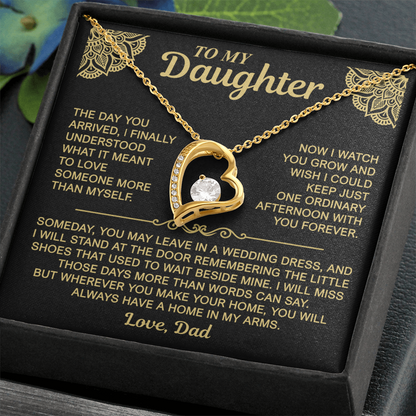 To My Daughter — Always a Home in My Arms | Forever Love Necklace