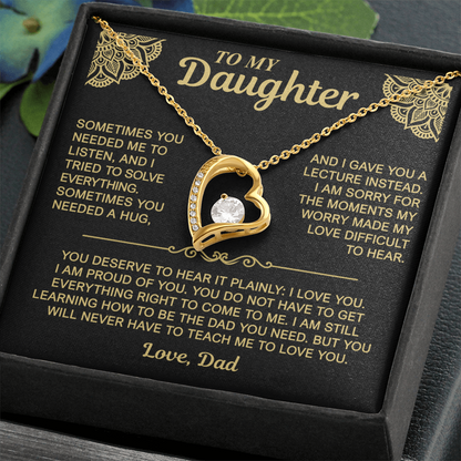 To My Daughter — I Love You. I'm Proud of You. | Forever Love Necklace