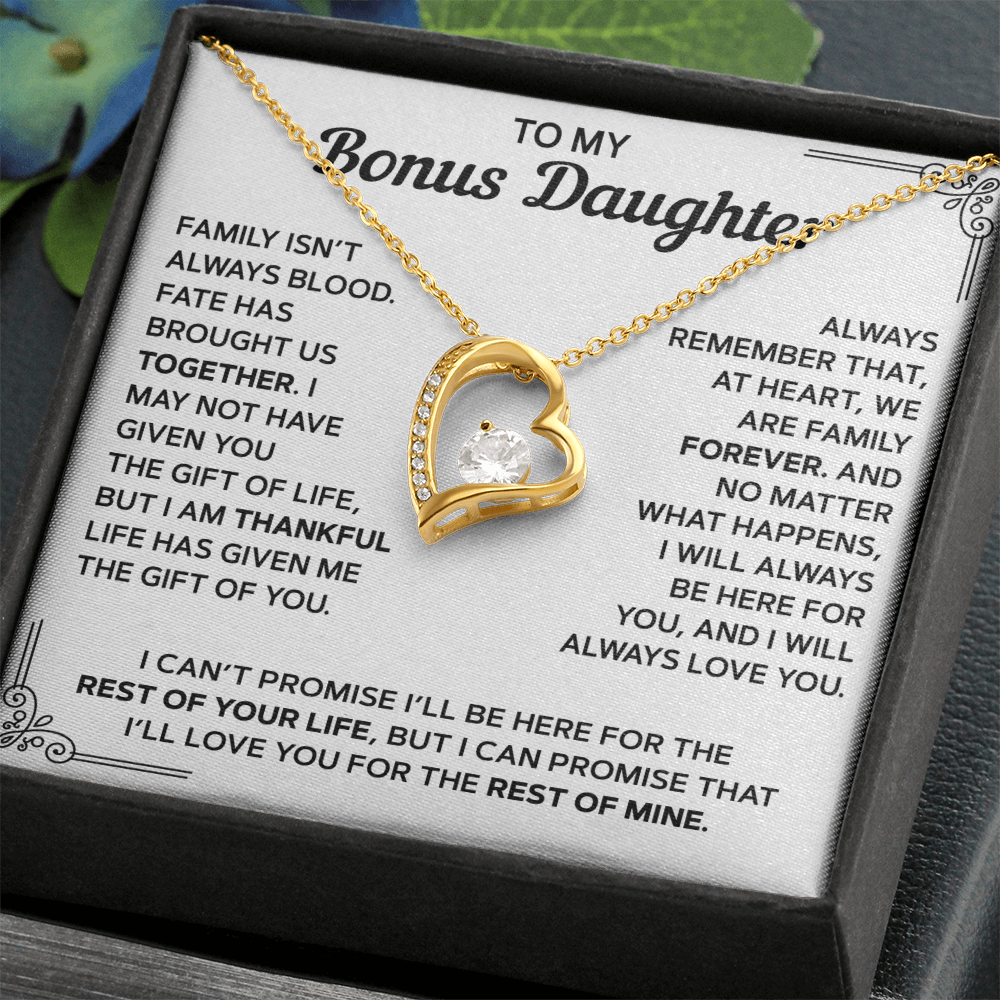 To My Bonus Daughter — Family Forever | Forever Love Necklace