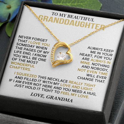 To My Granddaughter — A Hug from Grandma Forever Love Necklace
