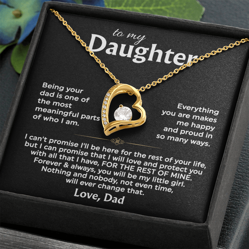 To My Daughter — Forever My Little Girl Necklace from Dad