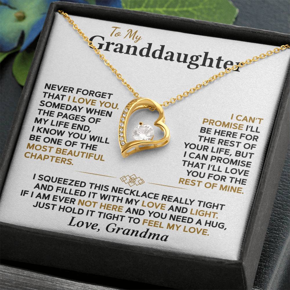 To My Granddaughter — A Hug From Grandma Forever Love Necklace