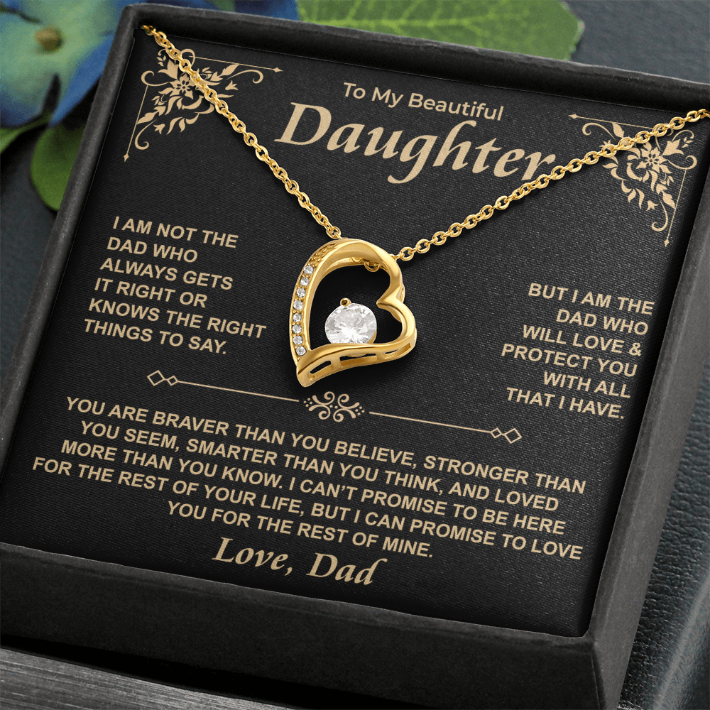 To My Daughter — For the Rest of Mine Forever Love Necklace