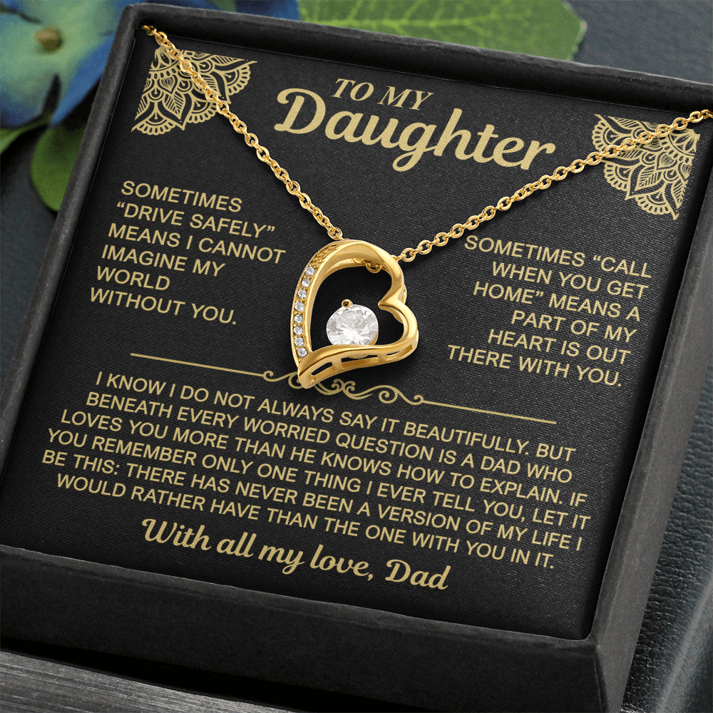 To My Daughter — My Heart Goes With You | Forever Love Necklace