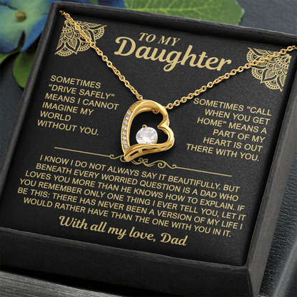 To My Daughter — My Heart Goes With You | Forever Love Necklace